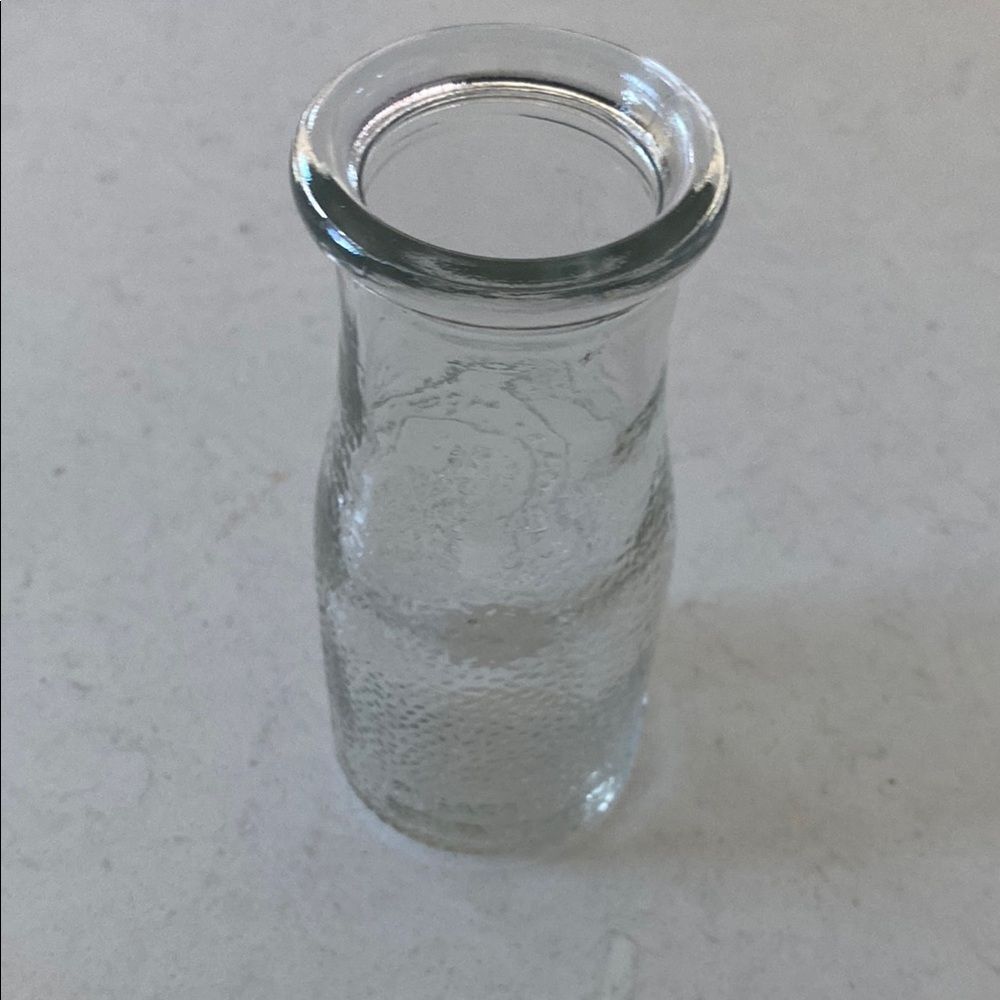 Clear Glass Vase Dairy Milk by Heritage